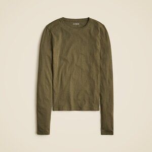 J.Crew Olive Cotton long-sleeve T-shirt